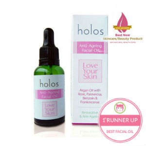 Anti-aging Facial Oil by Holos awards: Best Facial Oil - 1st Runner Up and Best New Skincare Beauty Product - Natural Health Expo 2015