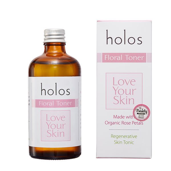 Holos Love Your Skin Floral Toner 100ml with Rose water in a box